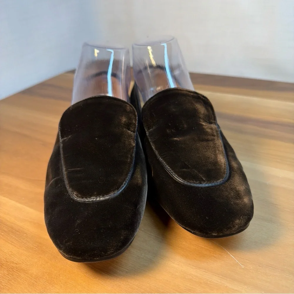 NEW Amorio Jaipur Women Sz 39 Velvet‎ Leather Driving Loafers Brown Elegant Boho